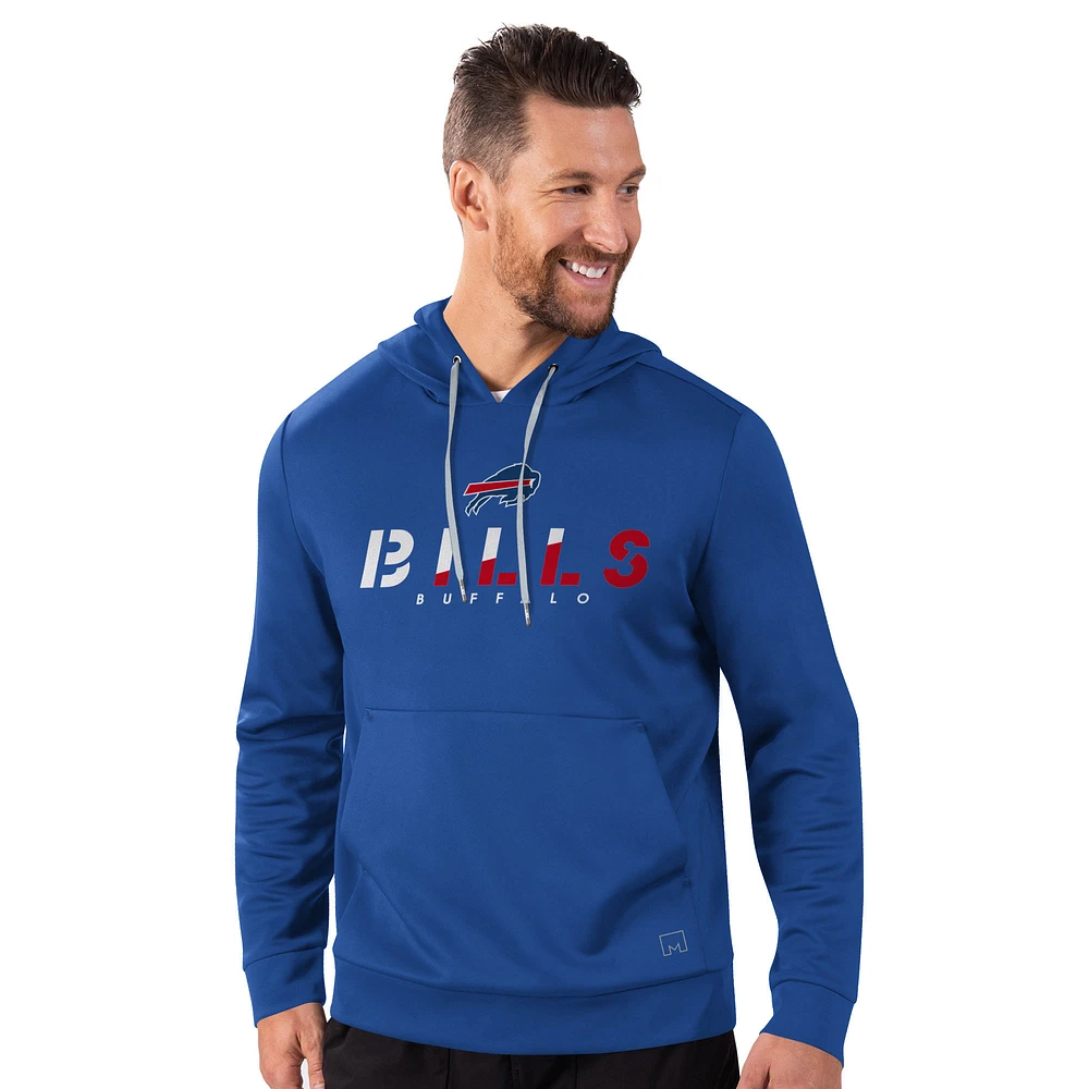 Men's MSX by Michael Strahan Royal Buffalo Bills Performance Pullover Hoodie