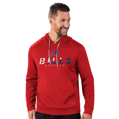 Men's MSX by Michael Strahan Red Buffalo Bills Performance Pullover Hoodie