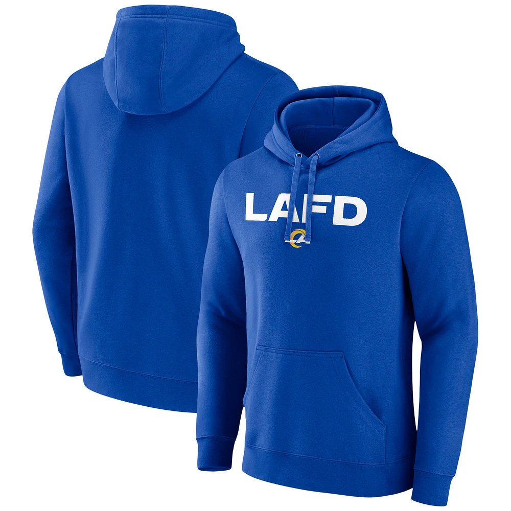 Men's Fanatics Royal Los Angeles Rams LAFD Pullover Hoodie
