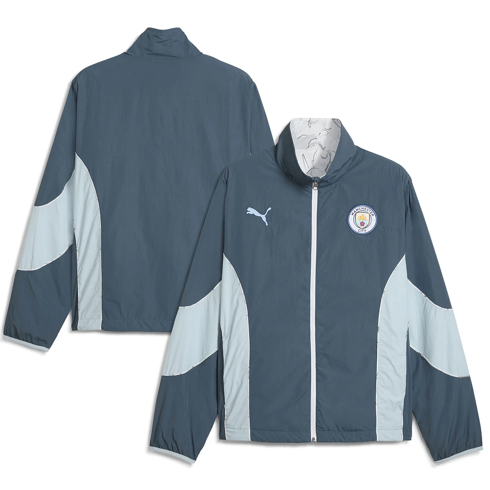 Men's Puma x KidSuper Gray Manchester City 2025 FIFA Club World Cup Reversible Full-Zip Jacket