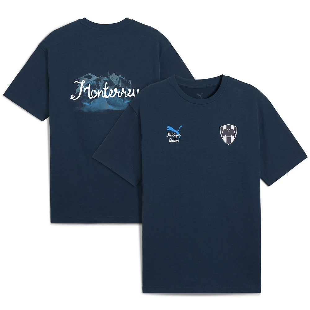 Men's Puma x KidSuper Navy CF Monterrey 2025 FIFA Club World Cup Graphic T-Shirt