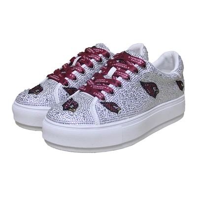 Women's Cuce White Arizona Cardinals Crystal Team Logo Sneakers