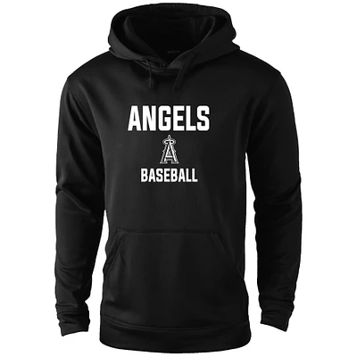 Men's Dunbrooke Black Los Angeles Angels Champion Pullover Hoodie