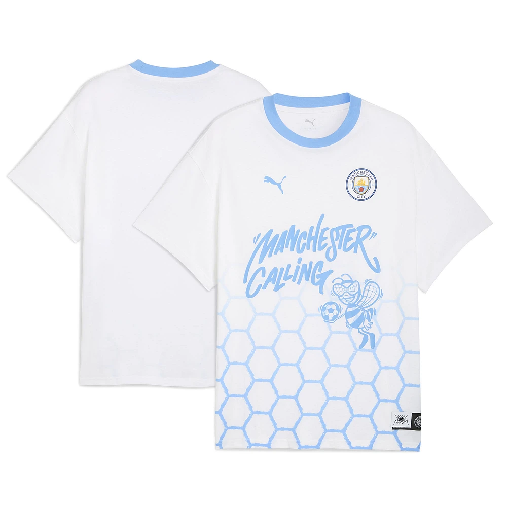 Men's Puma Manchester City 2025 FIFA Club World Cup Hoops T-Shirt