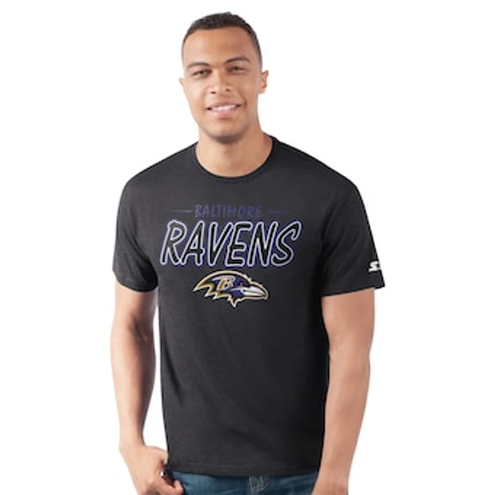 Men's Starter Black Baltimore Ravens Prime Time T-Shirt