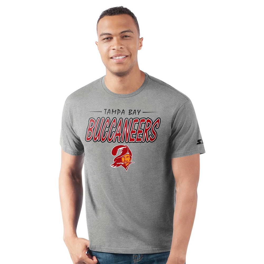 Men's Starter Heather Gray Tampa Bay Buccaneers Prime Time T-Shirt