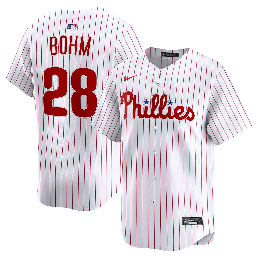 Men's Nike Alec Bohm White Philadelphia Phillies Home Limited Player Jersey