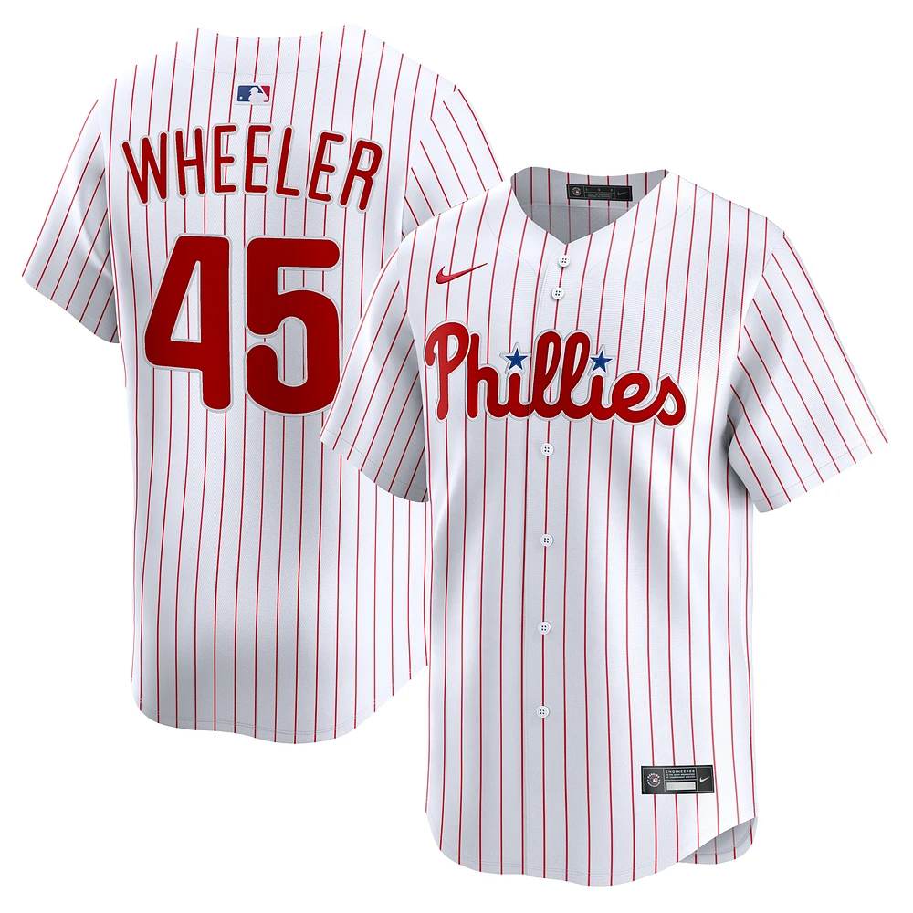 Men's Nike Zack Wheeler White Philadelphia Phillies Home Limited Player Jersey