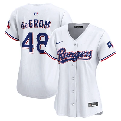 Women's Nike Jacob deGrom White Texas Rangers Home Limited Player Jersey