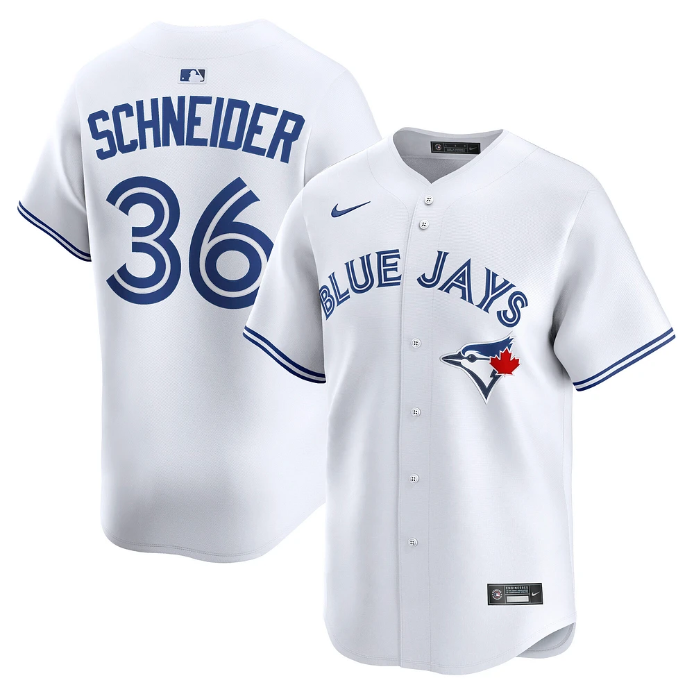 Men's Nike Davis Schneider White Toronto Blue Jays Home Limited Player Jersey