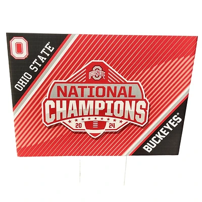 Ohio State Buckeyes College Football Playoff 2024 National Champions Coroplast Yard Sign