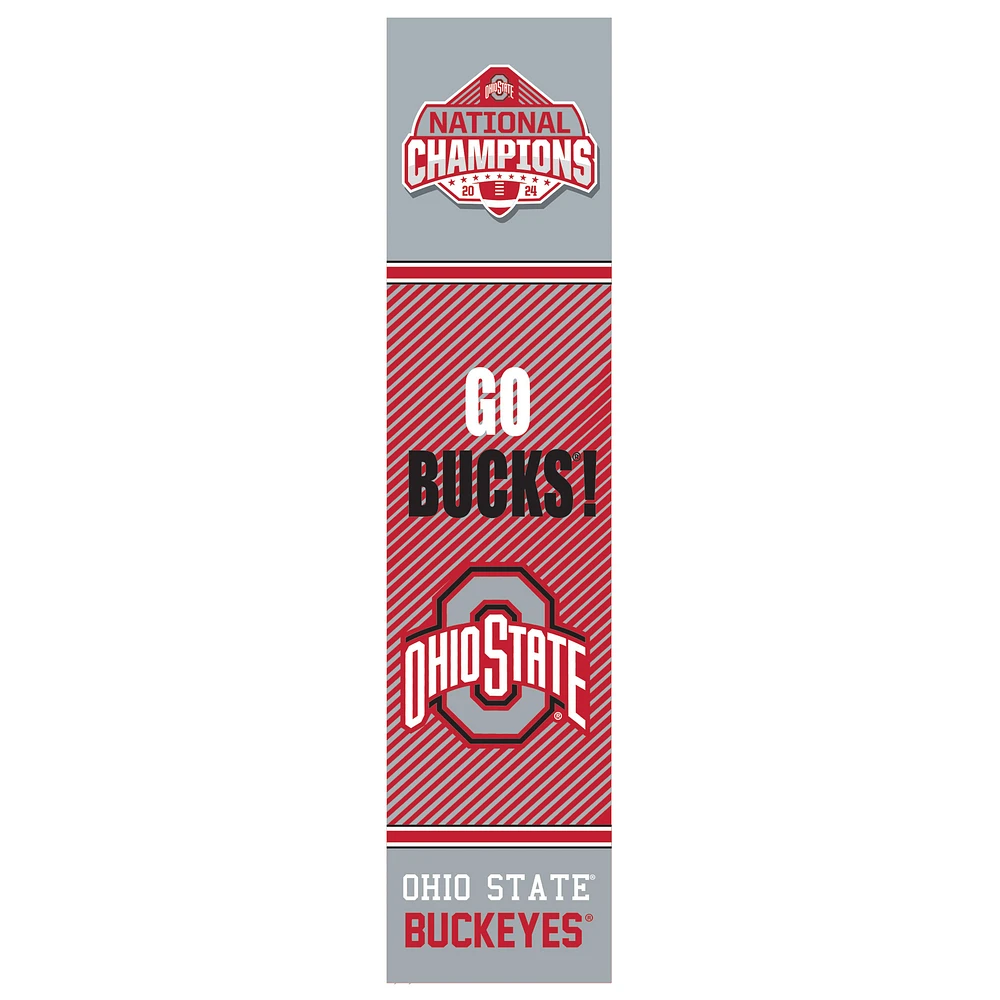 Ohio State Buckeyes College Football Playoff 2024 National Champions 47" Porch Leaner Sign