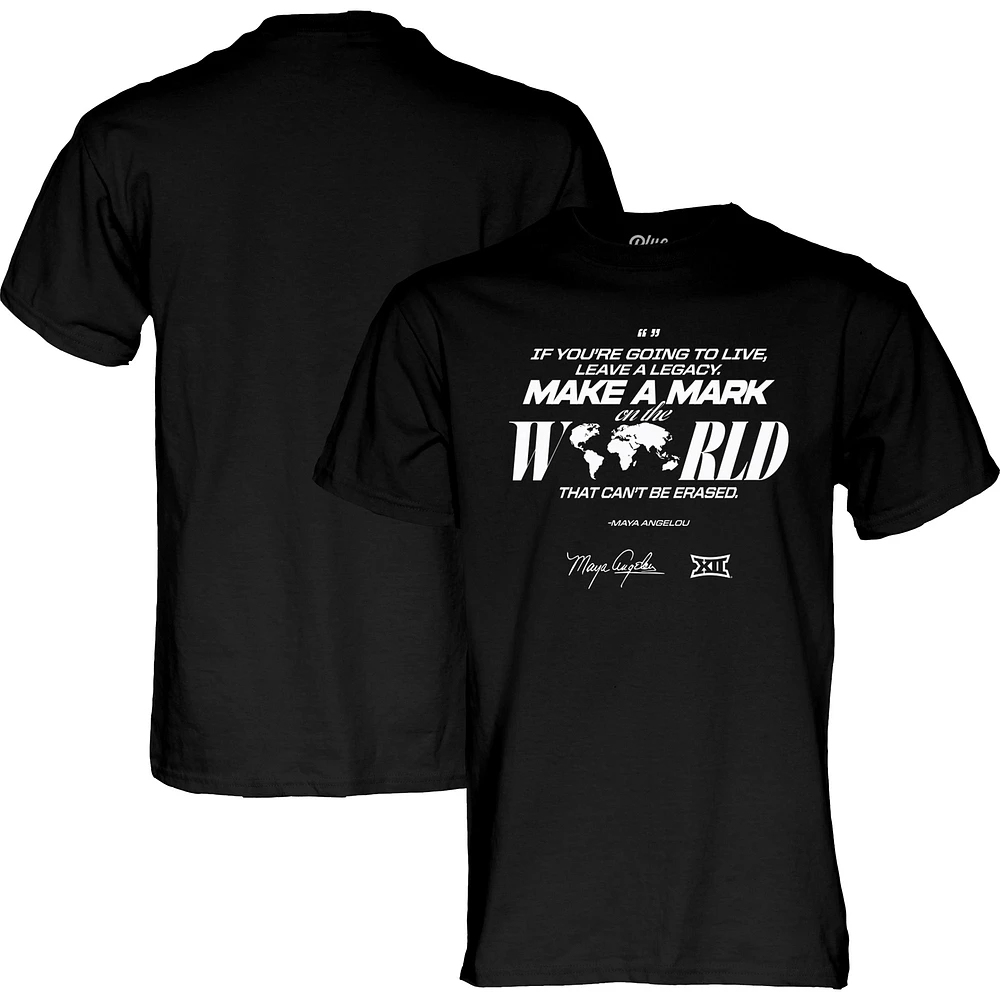 Unisex Blue 84 Black Big 12 Make a Mark 2025 Shooting T-Shirt