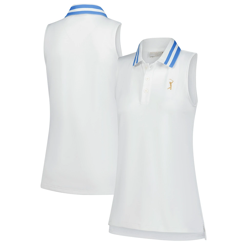 Women's Smith & Quinn White THE PLAYERS Alice Sleeveless Polo