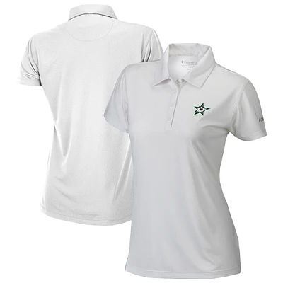 Women's Columbia White Dallas Stars Omni-Wick Birdie Polo