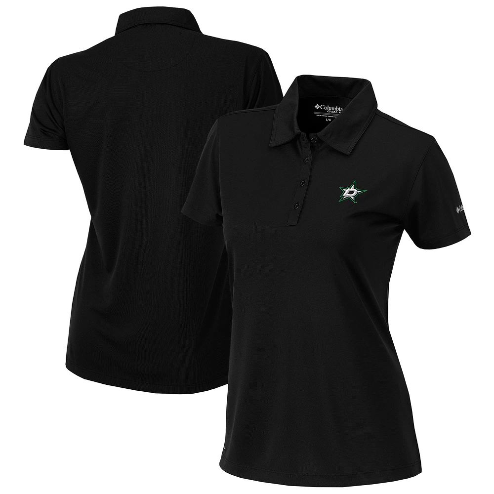 Women's Columbia Black Dallas Stars Omni-Wick Birdie Polo