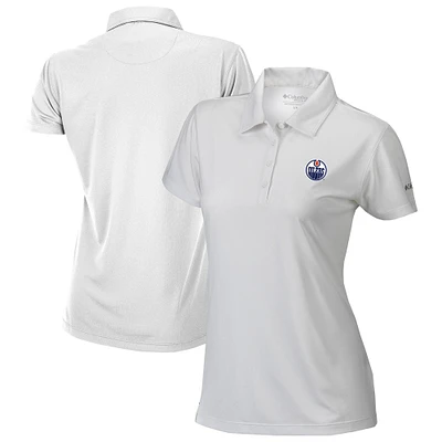 Women's Columbia White Edmonton Oilers Omni-Wick Birdie Polo
