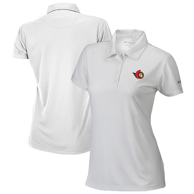 Women's Columbia White Ottawa Senators Omni-Wick Birdie Polo