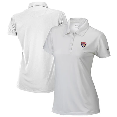 Women's Columbia White Florida Panthers Omni-Wick Birdie Polo
