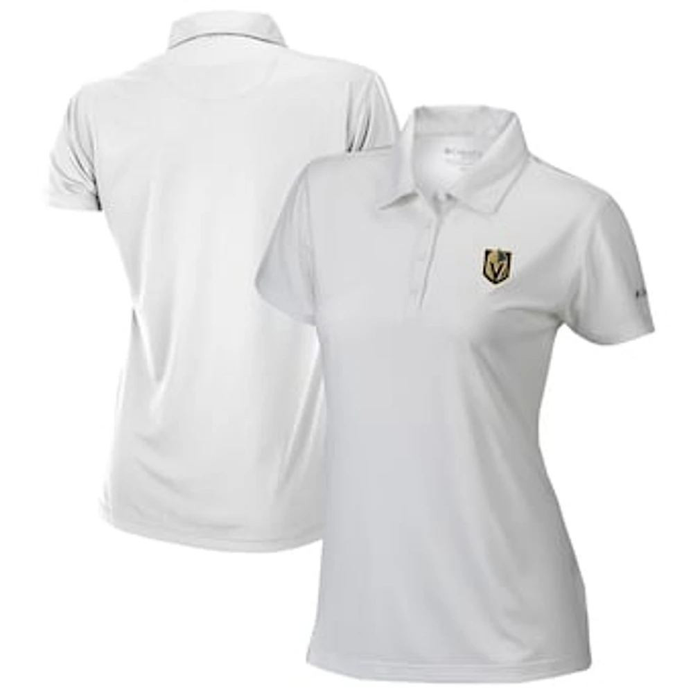 Women's Columbia White Vegas Golden Knights Omni-Wick Birdie Polo