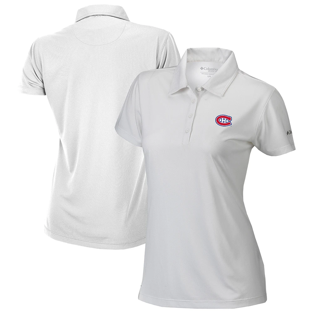 Women's Columbia White Montreal Canadiens Omni-Wick Birdie Polo