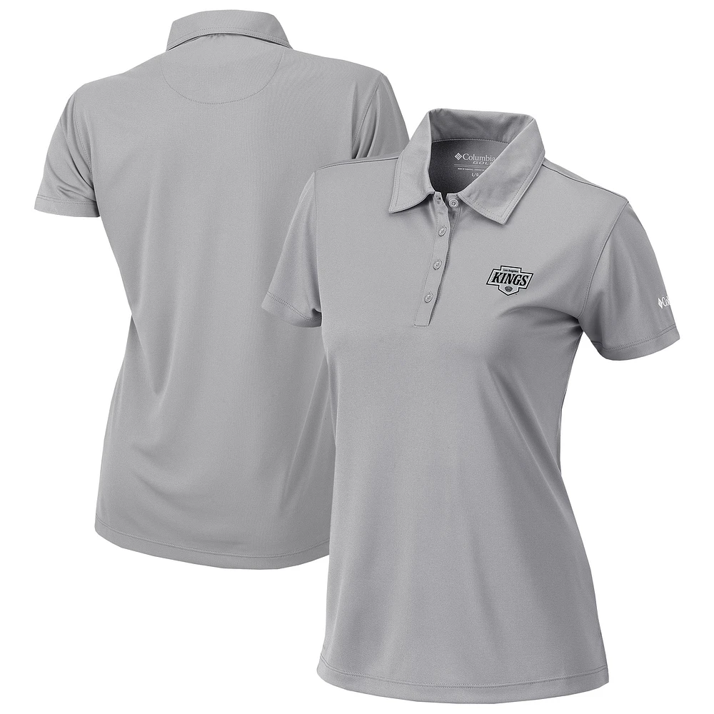 Women's Columbia Gray Los Angeles Kings Omni-Wick Birdie Polo
