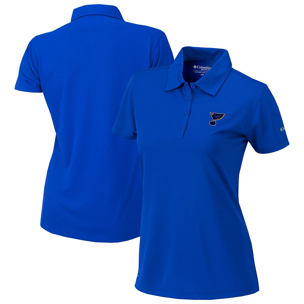 Women's Columbia Blue St. Louis Blues Omni-Wick Birdie Polo
