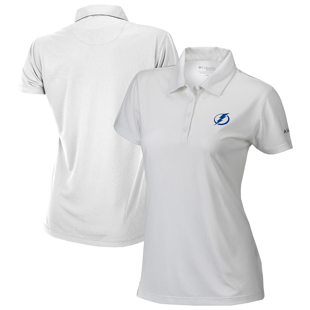 Women's Columbia White Tampa Bay Lightning Omni-Wick Birdie Polo