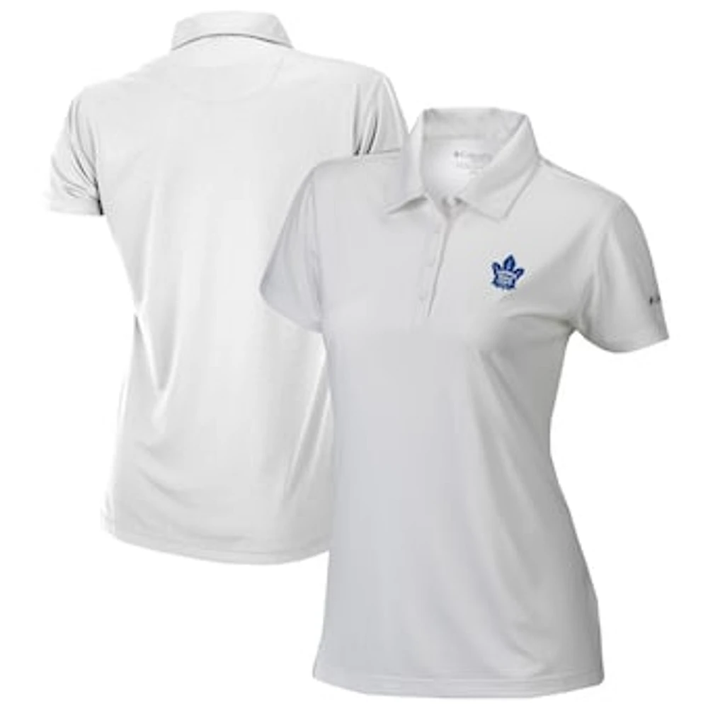 Women's Columbia White Toronto Maple Leafs Omni-Wick Birdie Polo