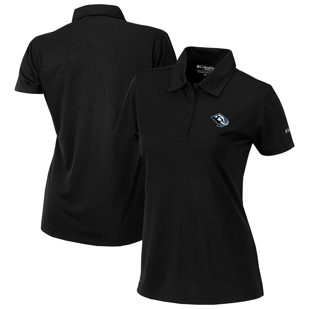 Women's Columbia Black Utah Hockey Club Omni-Wick Birdie Polo