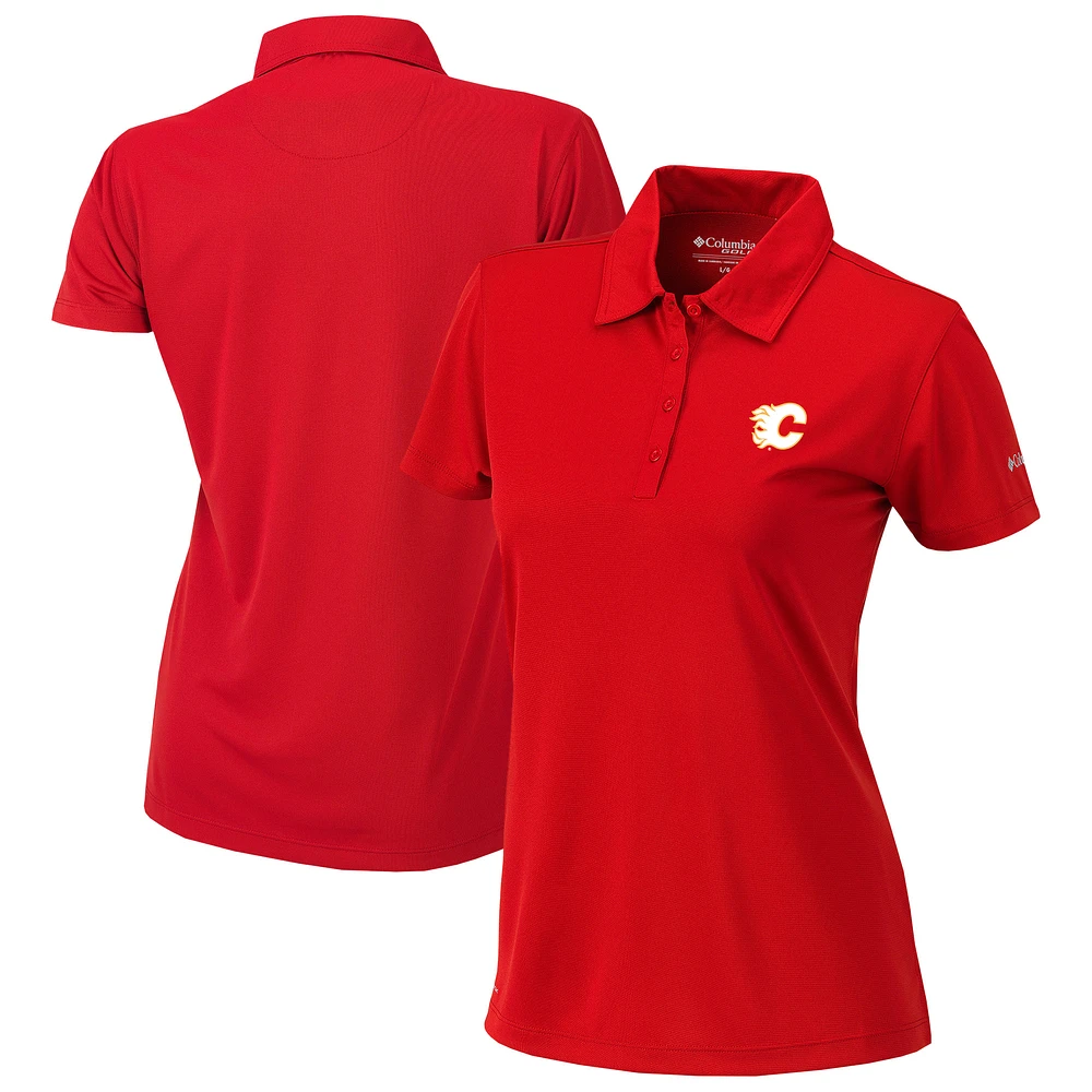 Women's Columbia Red Calgary Flames Omni-Wick Birdie Polo