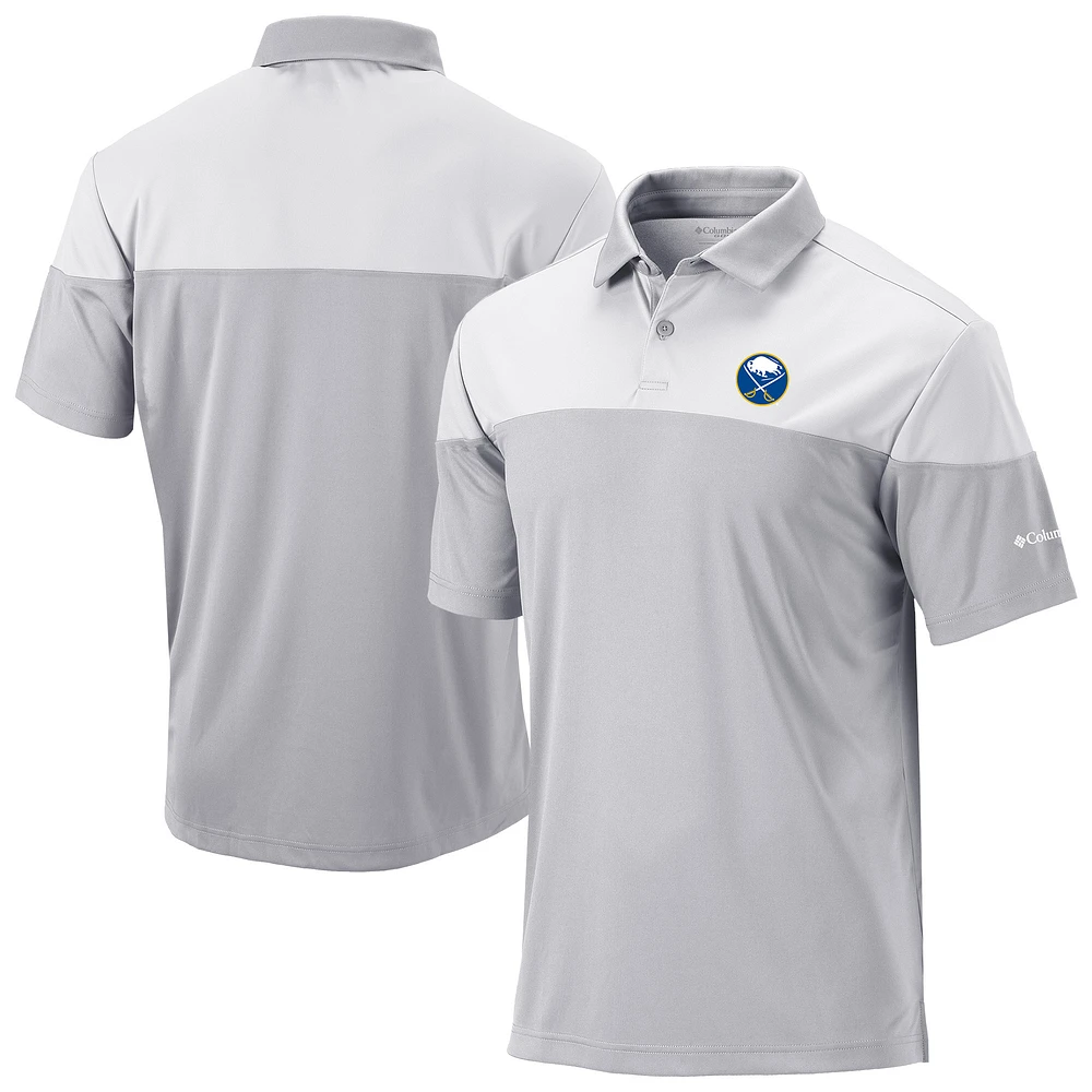 Men's Columbia Gray/White Buffalo Sabres Best Ball Omni-Wick Polo