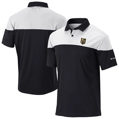Men's Columbia Black/White Vegas Golden Knights Best Ball Omni-Wick Polo