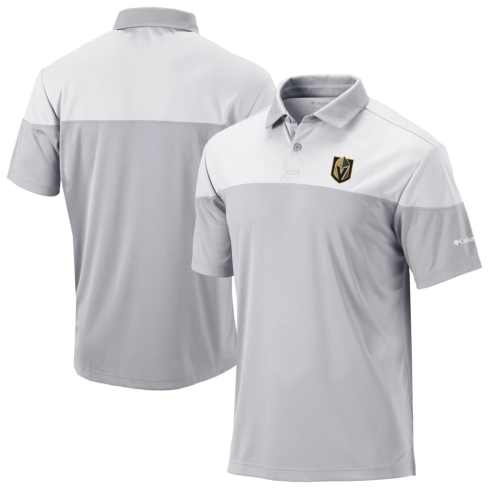 Men's Columbia Gray/White Vegas Golden Knights Best Ball Omni-Wick Polo