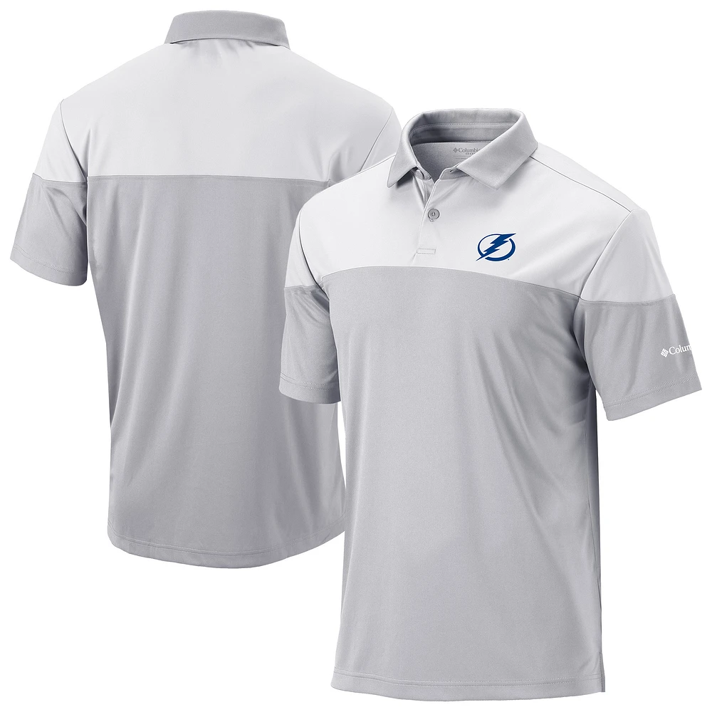 Men's Columbia /White Tampa Bay Lightning Best Ball Omni-Wick Polo