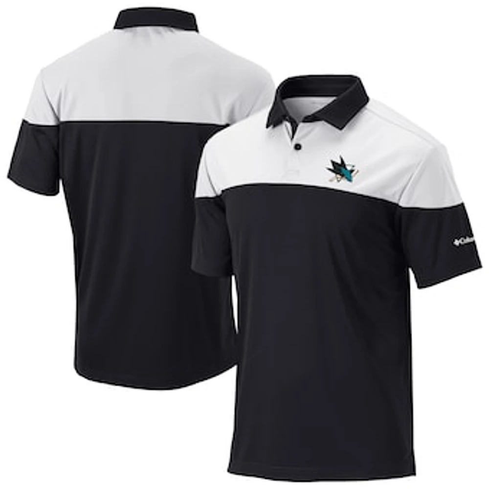 Men's Columbia /White San Jose Sharks Best Ball Omni-Wick Polo