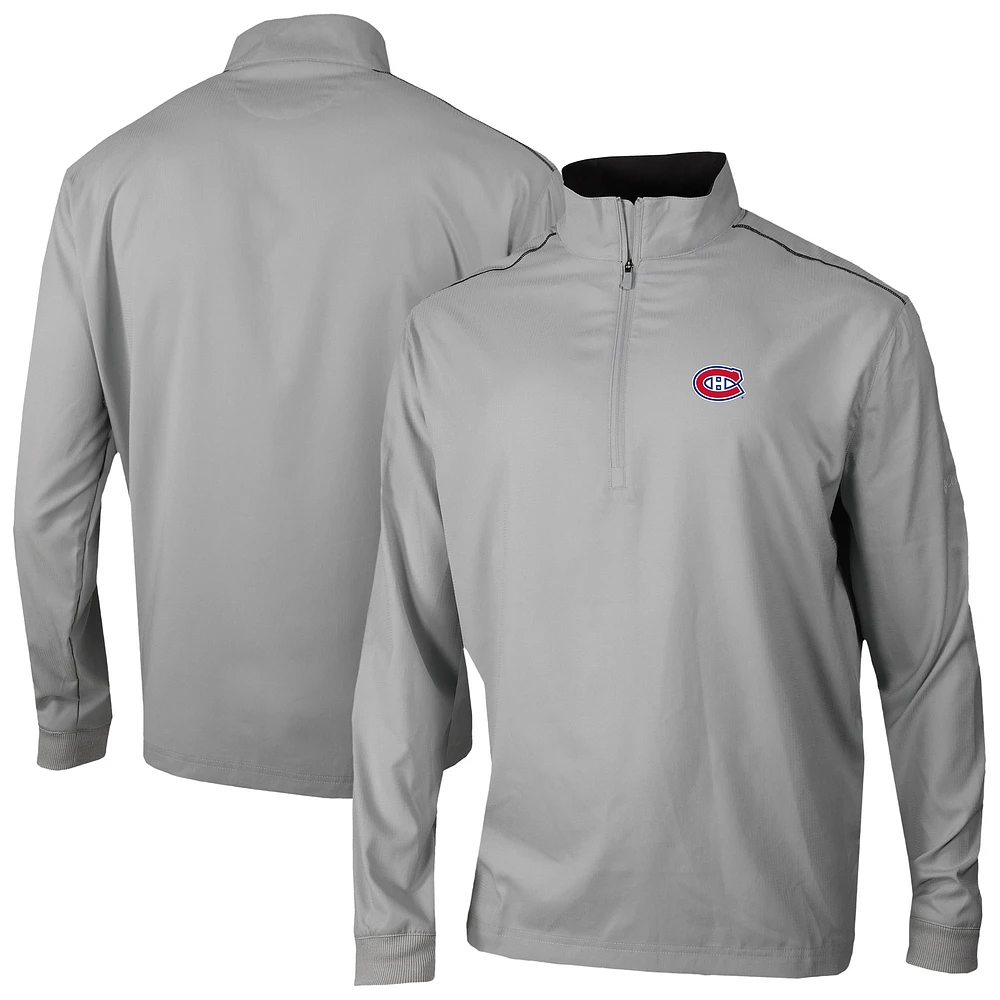 Men's Columbia Gray Montreal Canadiens Omni-Wick Bogey's Paradise Pullover Top