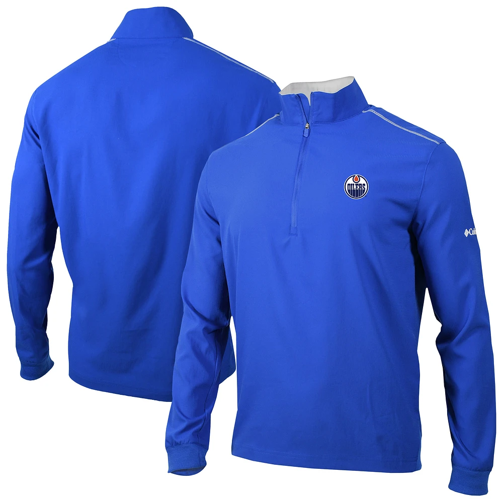 Men's Columbia Royal Edmonton Oilers Omni-Wick Bogey's Paradise Pullover Top