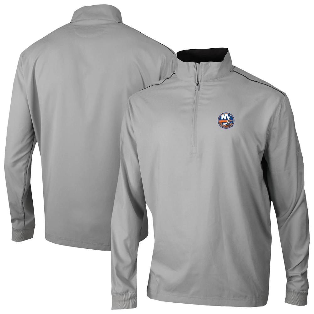 Men's Columbia Gray New York Islanders Omni-Wick Bogey's Paradise Pullover Top