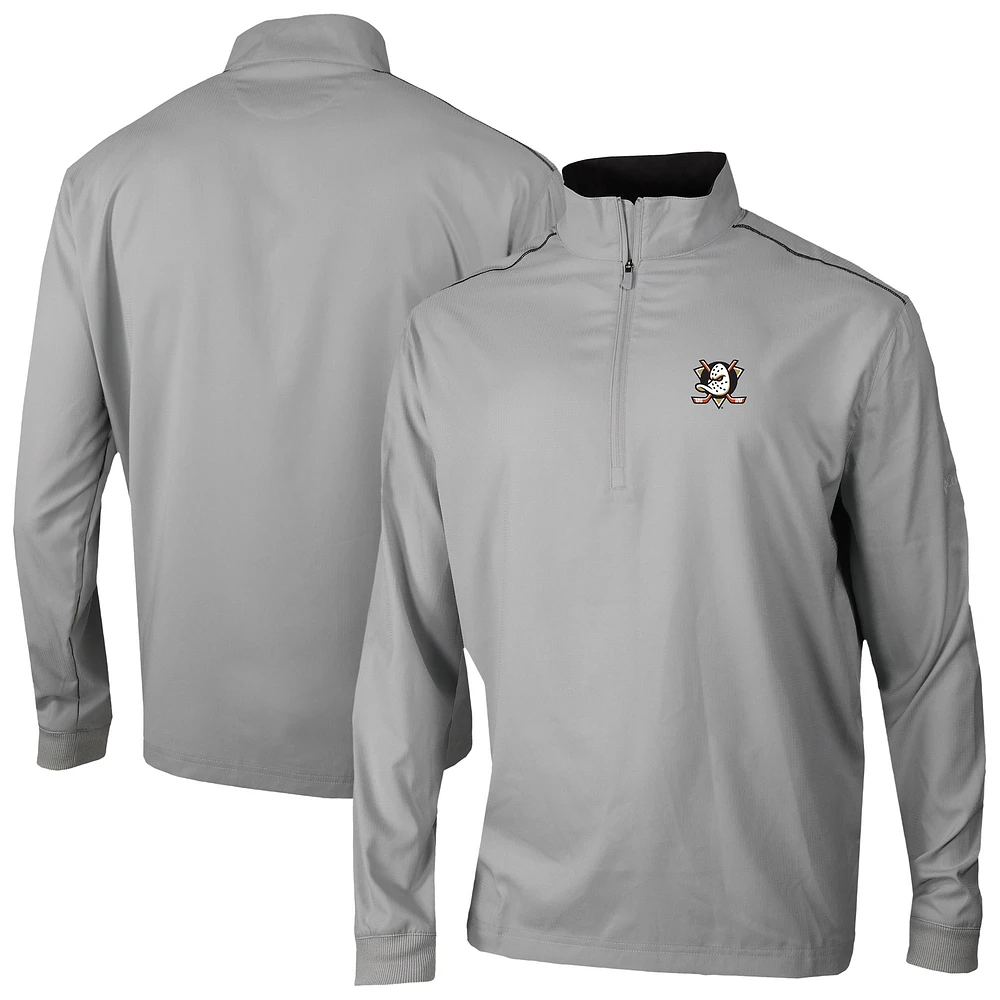 Men's Columbia Gray Anaheim Ducks Omni-Wick Bogey's Paradise Pullover Top