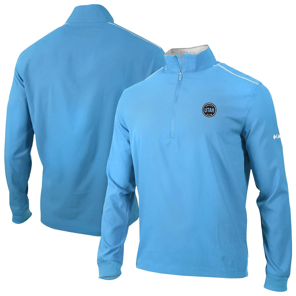 Men's Columbia Light Blue Utah Hockey Club Omni-Wick Bogey's Paradise Pullover Top