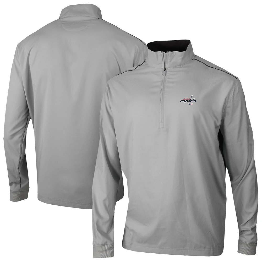 Men's Columbia Gray Washington Capitals Omni-Wick Bogey's Paradise Pullover Top