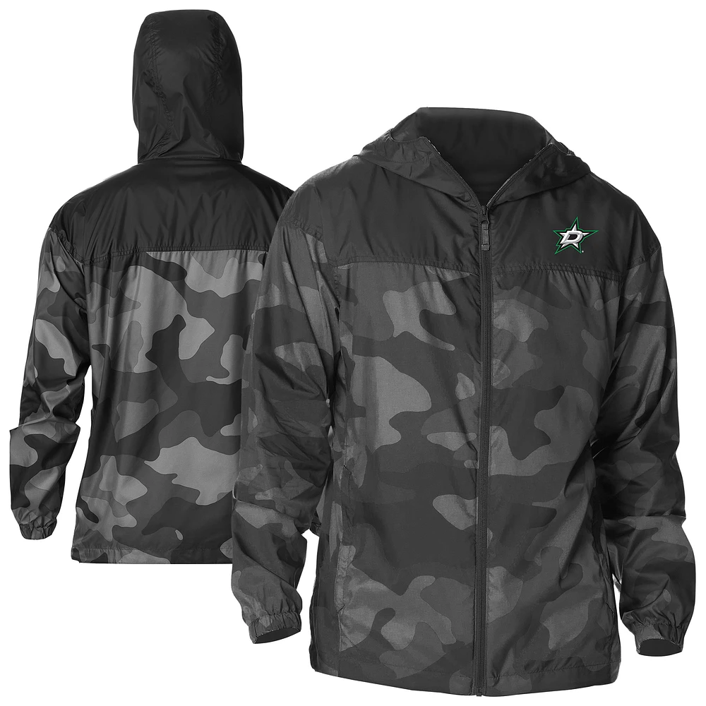 Men's Columbia Dallas Stars Camo Flash Challenger Omni-Shade Full-Zip Hoodie Windbreaker