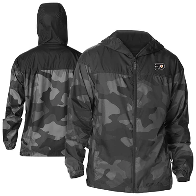 Men's Columbia Philadelphia Flyers Camo Flash Challenger Omni-Shade Full-Zip Hoodie Windbreaker