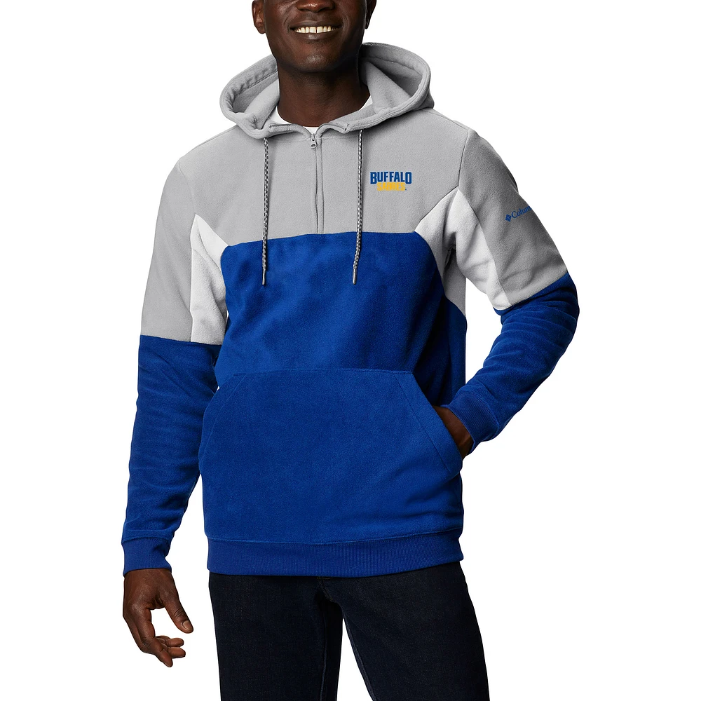 Men's Columbia Blue Buffalo Sabres Lodge Fleece Quarter-Zip Hoodie