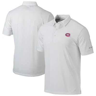 Men's Columbia White Montreal Canadiens Drive Omni-Wick Polo