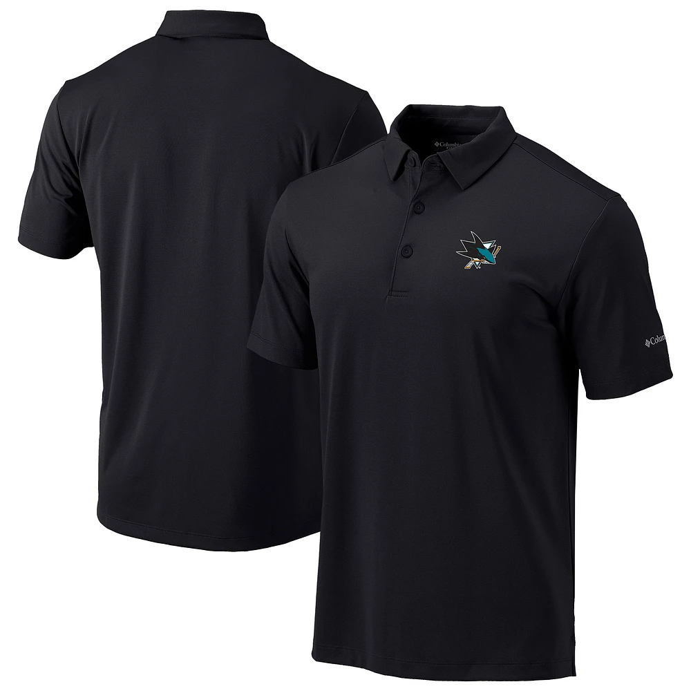 Men's Columbia Black San Jose Sharks Drive Omni-Wick Polo