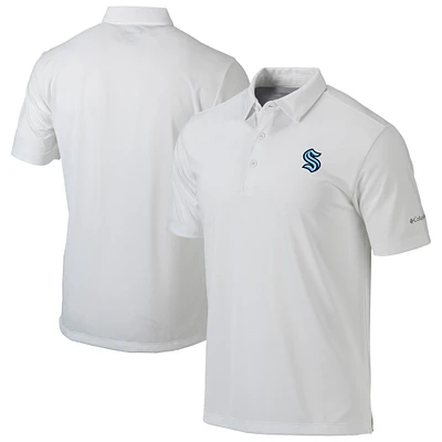 Men's Columbia White Seattle Kraken Drive Omni-Wick Polo
