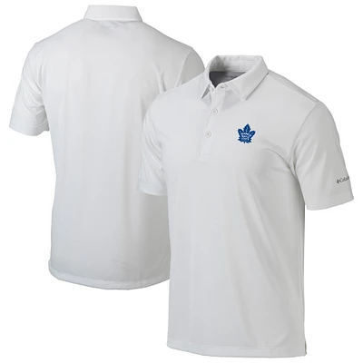 Men's Columbia White Toronto Maple Leafs Drive Omni-Wick Polo