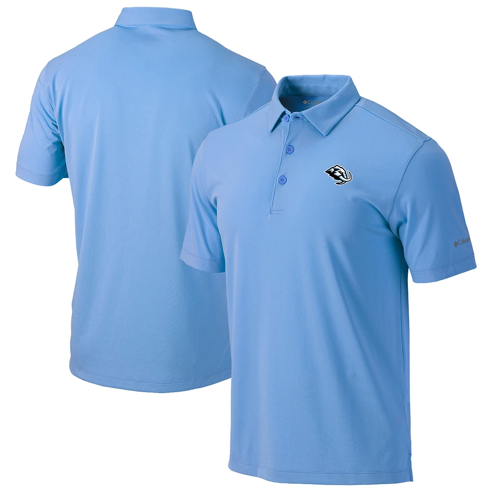 Men's Columbia Blue Utah Hockey Club Drive Omni-Wick Polo